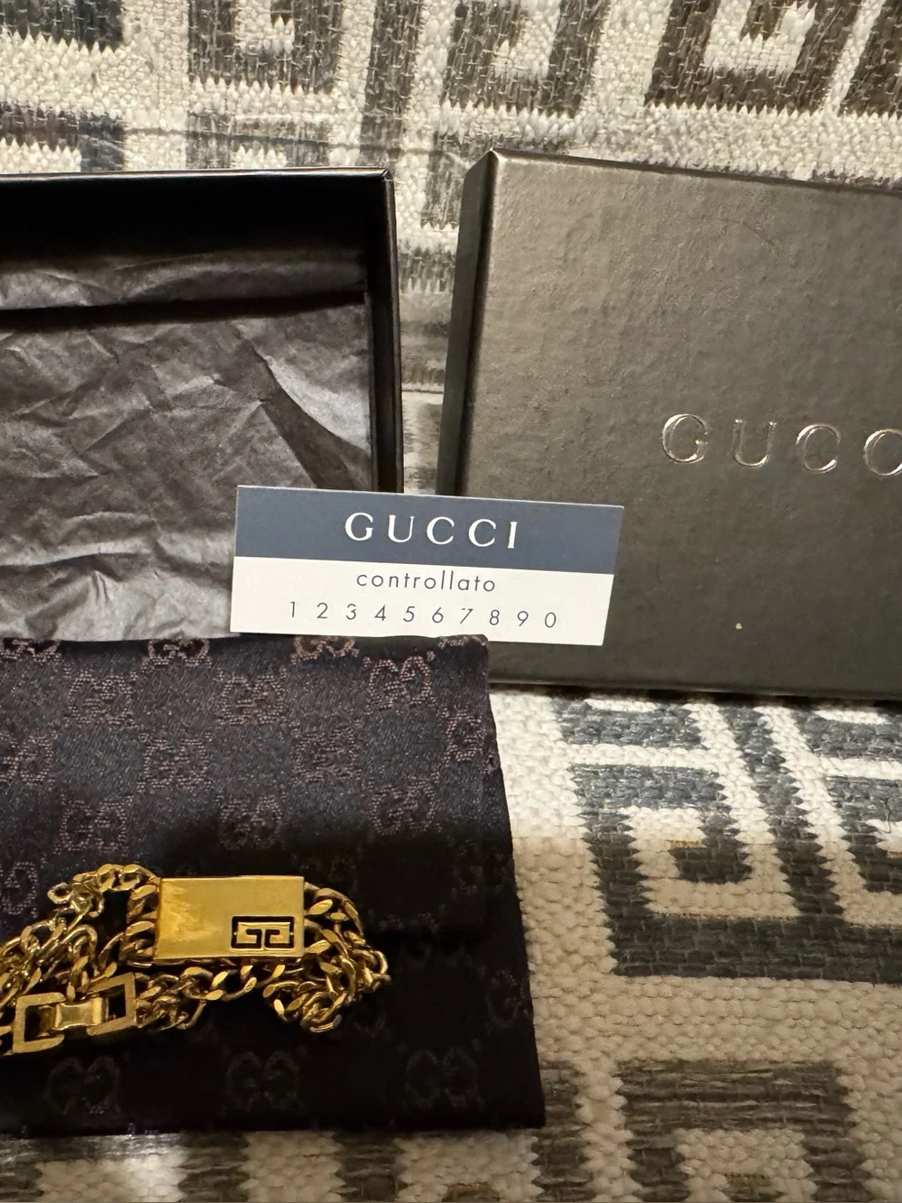 Gucci Gold Double-Chain Men's Bracelet with Signature Clasp